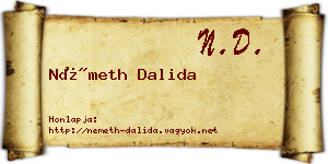 Németh Dalida névjegykártya